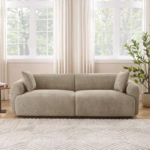 90 "Wide 3 Seat Upholstered Polyester Sofa